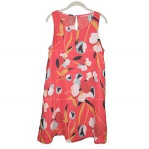 Sigrid Olsen Linen Tank Dress Women's Size M Colorful Floral Summer Mod Resort‎